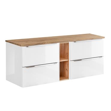Meuble sous-vasque stratifiés blanc
