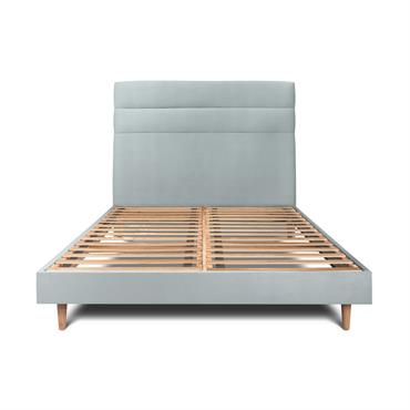 Le lit avec tete de lit lignes et sommier kit donnera du style à votre chambre. Il est robuste et durable grâce à sa structure renforcée de 14 cm d'épaisseur ...
