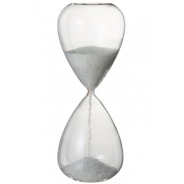 Sablier verre blanc H40cm