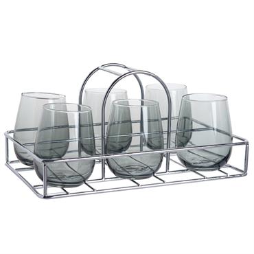 Verres en verre dégradé blanc et transparent 