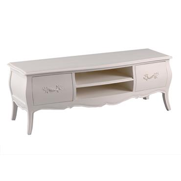 Meuble tv blanc cassé en bois
