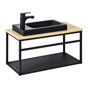Meuble lave-mains WILO vasque noire 