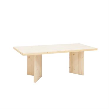 Table de salle à manger en bois de sapin naturel 180x75cm