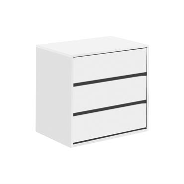 Commode effet bois blanc 60x44 cm