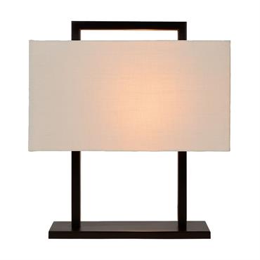 Lampe de table en métal avec abat-jour en lin