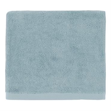 Serviette de bain en coton d'origine biologique bleu islande 40x60