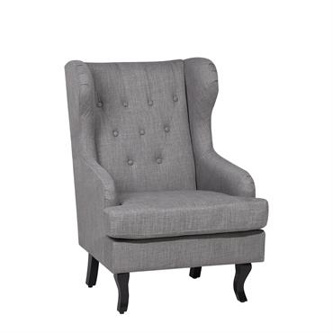 Fauteuil tissu gris