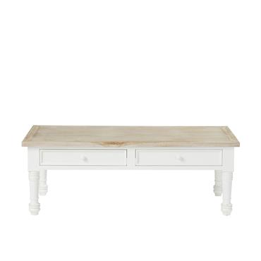 Table basse en acajou et teck massif