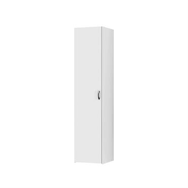 Armoire polyvalente 1 porte effet bois blanc 181x42 cm