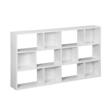 Bibliothèque design asymétrique blanche