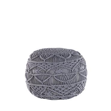 Pouf en tissu gris 40x40cm