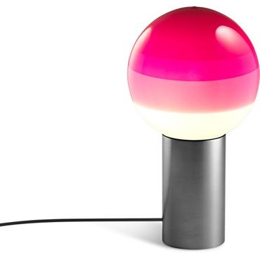 Lampe de bureau en métal et verre soufflé rose et gris Dipping