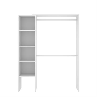 Grande Armoire effet bois blanc 140x40 cm