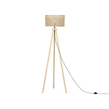Lampadaire rotin naturel