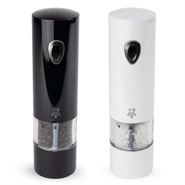 Moulins à poivre et sel électrique noir et blanc 20cm