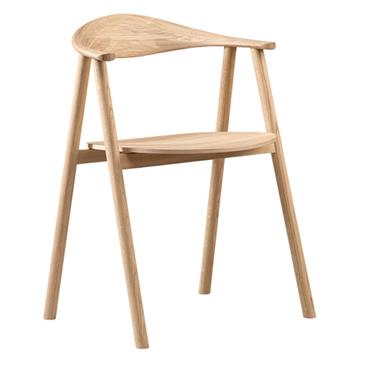 Chaise en chêne pigmenté blanc Swing - Bolia