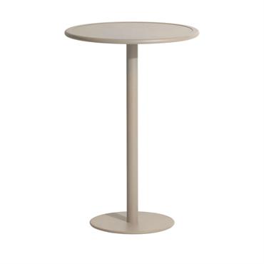 Table de bistrot de jardin ronde en aluminium dune 105cm