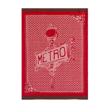 Torchon en coton rouge 50x75