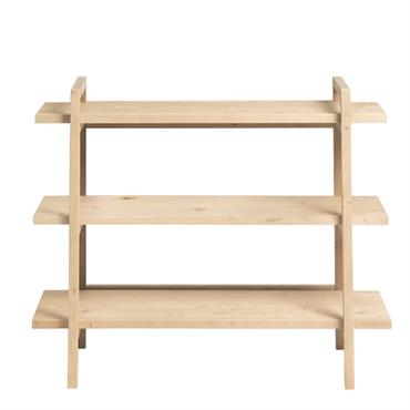 Etagère d’entrée en bois d’épicéa couleur beige