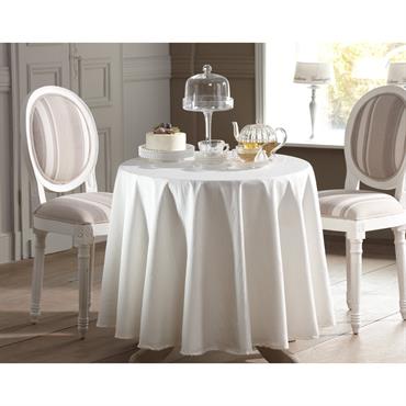 Nappe ronde blanc 180x180 en polyester