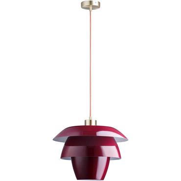 Suspension abat jour métal rouge