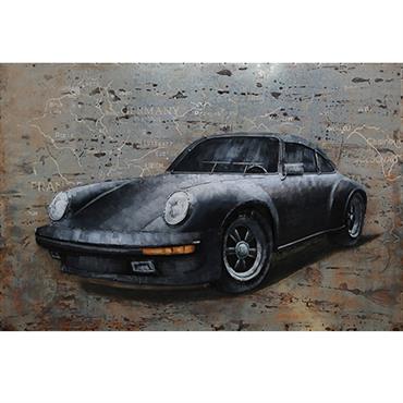 Tableau relief en métal porsche 911 modèle g 120x80