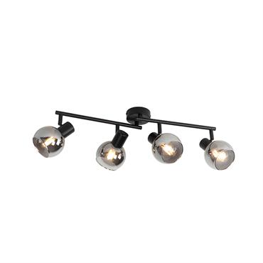 Spot plafond en verre noir