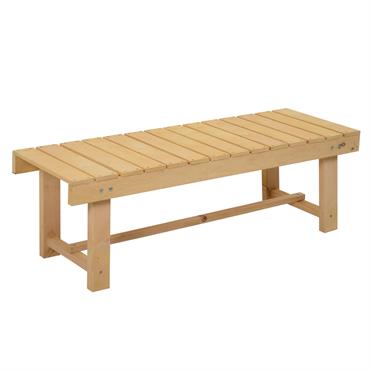 Banc de jardin 2 places style rural chic assise lattes sapin pré-huilé