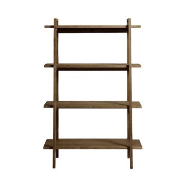 Bibliothèque en bois d’épicéa couleur marron