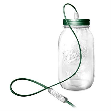Lampe bocal en verre vert sapin
