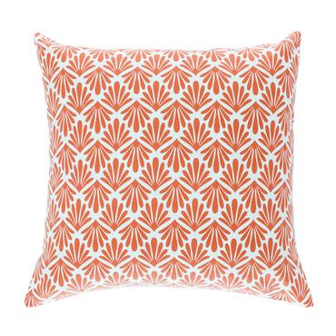 Housse de coussin d'extérieur coton terracotta 50x50
