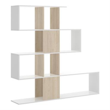 Bibliothèque effet bois blanc 145x29 cm