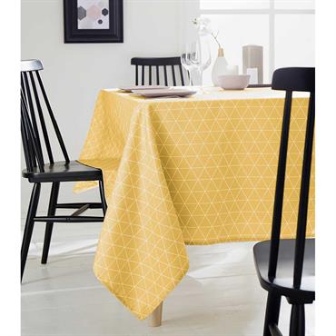 Nappe rectangulaire scandinave polyester jaune tournesol 150x250 cm
