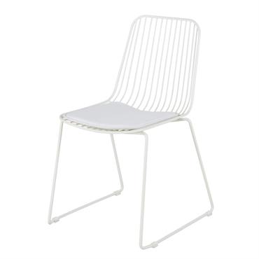 Chaise en métal blanc