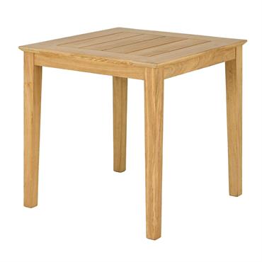 Table carrée repas en bois jaune