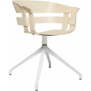 Chaise pivotante en frêne et métal blanc Wick - Design House Stockholm