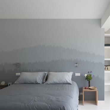 Papier peint panoramique low mountains gris 170x250cm