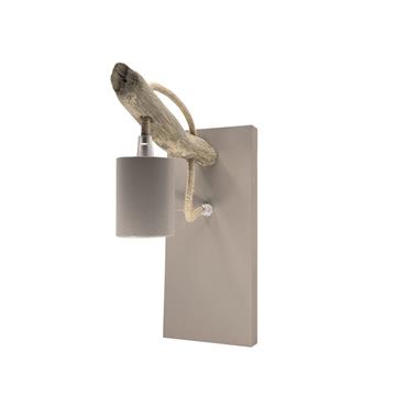 Applique murale en bois recyclé taupe