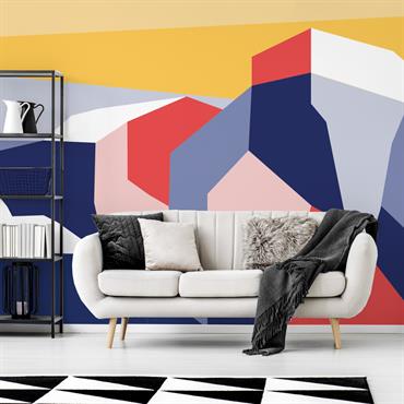 Papier peint panoramique falaise d'aval bleu 300x250cm