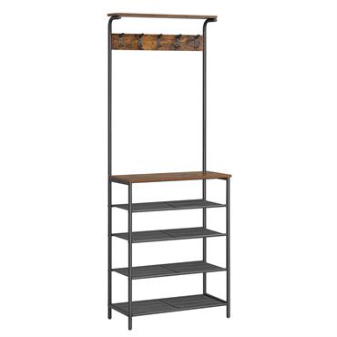 Meuble d’entrée avec étagère à 5 niveaux 35 x 98 x 180