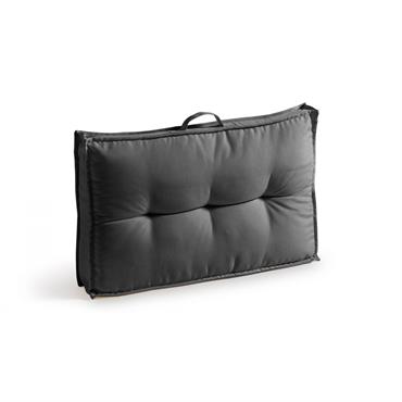 Coussin d'extérieur matelassé gris 60x40