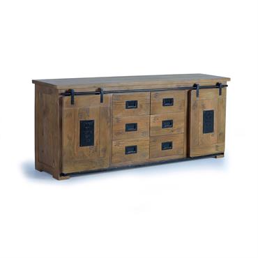 Buffet en bois manguier et noir