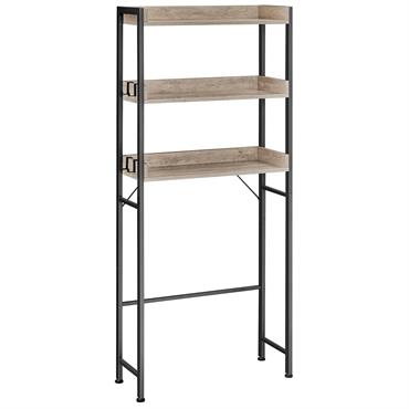 Étagère WC style industriel effet bois grège