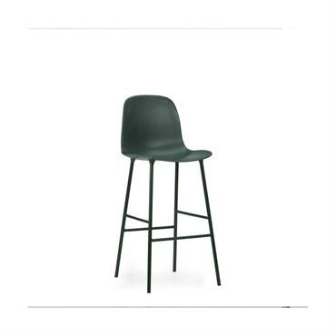 Chaise de bar en acier et pp vert 65 cm