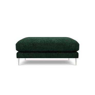 Pouf en tissu structuré vert