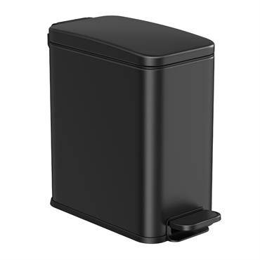 Poubelle de salle de bain 5l fermeture en douceur noir