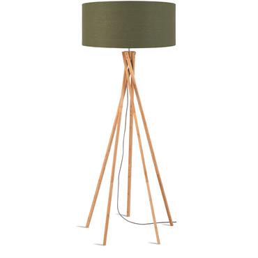 Lampadaire textile vert Ø60cm