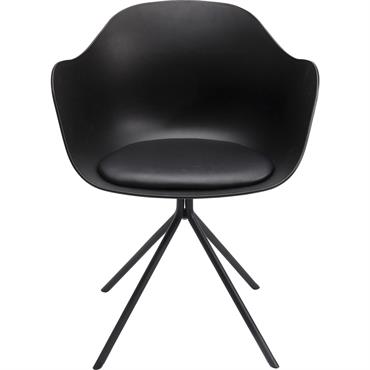 Chaise noire et acier
