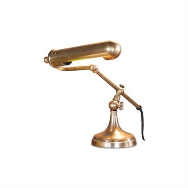 Lampe de bureau en métal doré