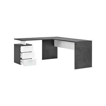 Bureau effet bois ardoise